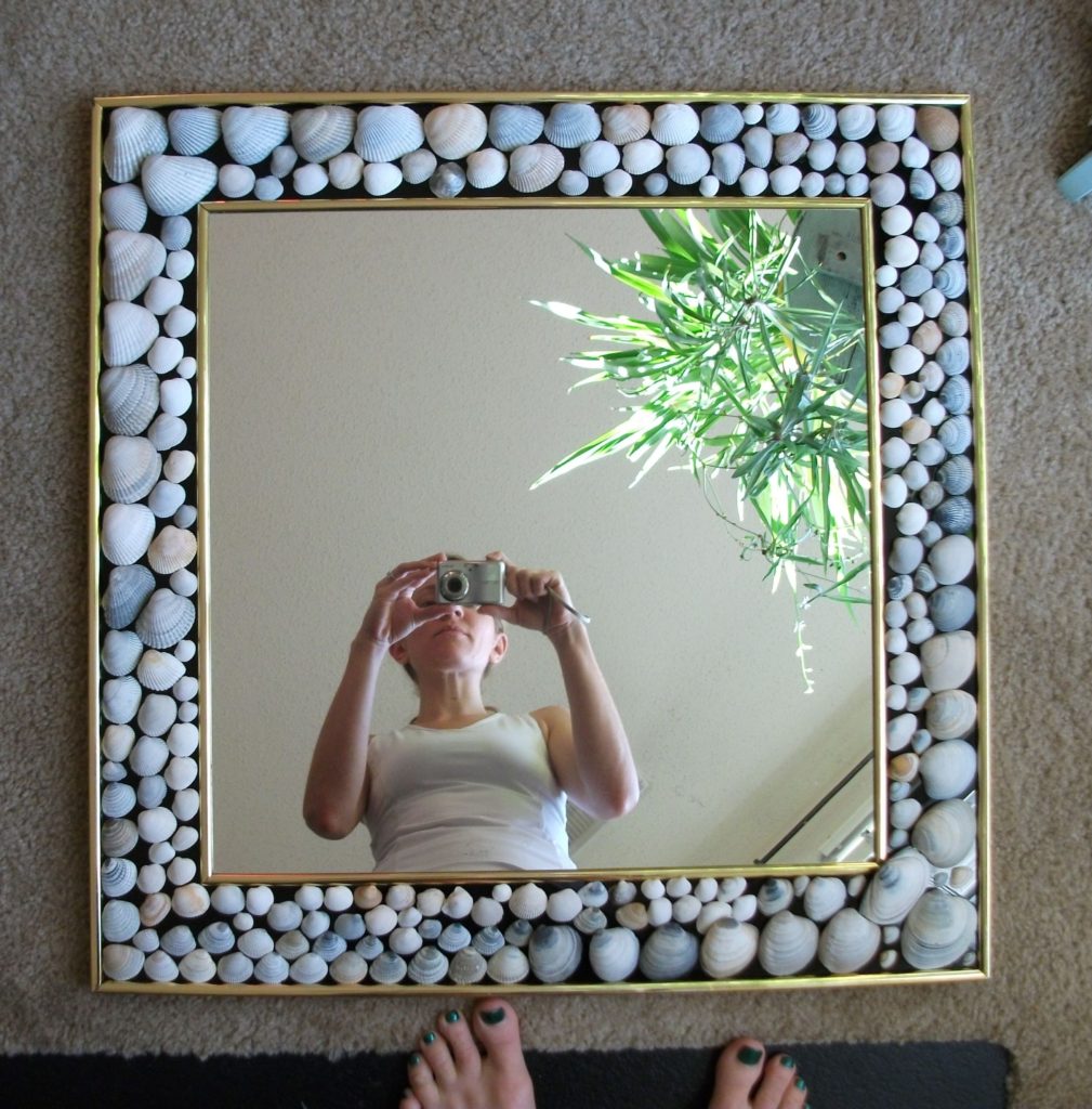 Shells are a great way to frame a mirror!