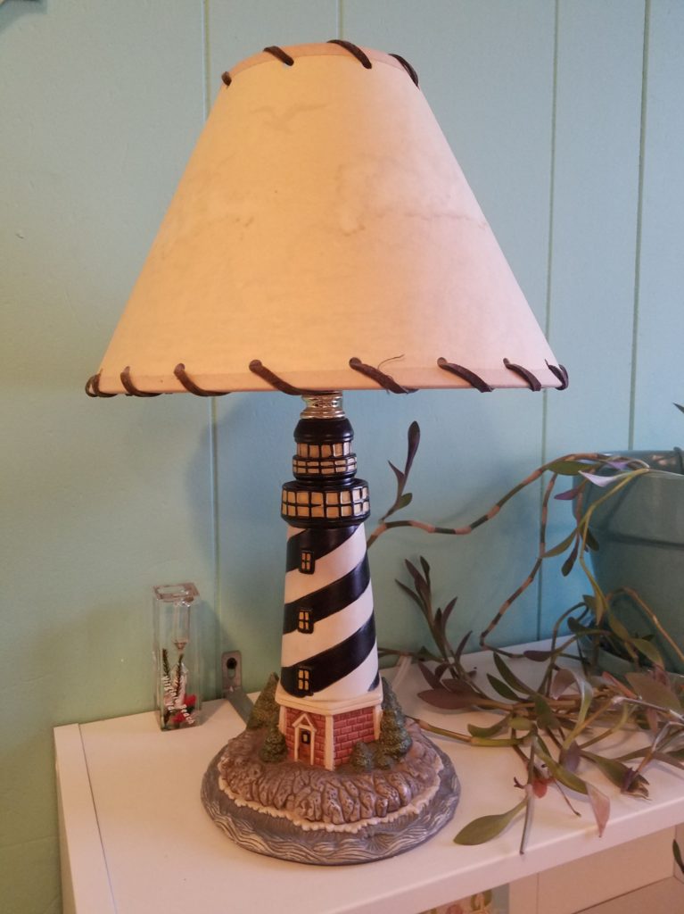 Lighthouse lamp, from consignment shop