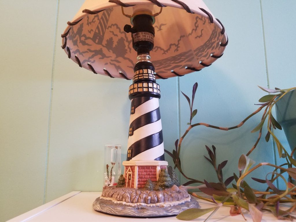 Lighthouse lamp, from consignment shop