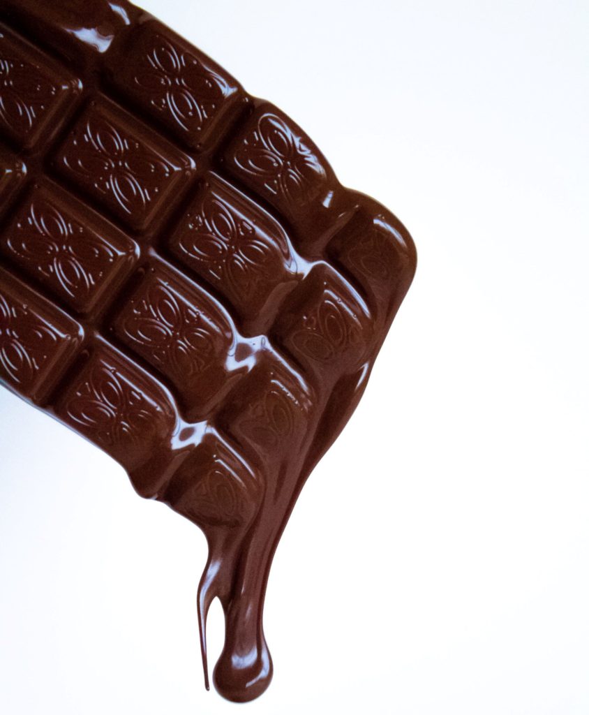 Chocolate is delicious in both solid and liquid state