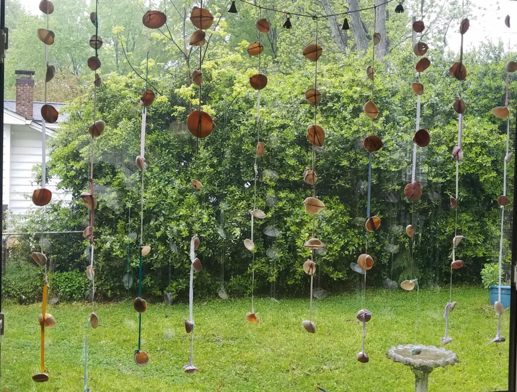 Craft a bird decoy with shells