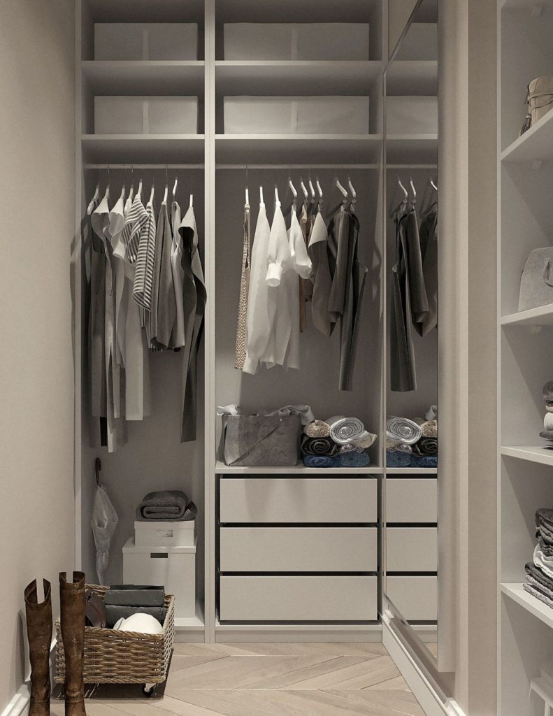 A tidy closet is inviting