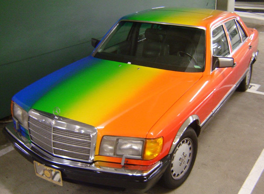 A truly colorful car is rare