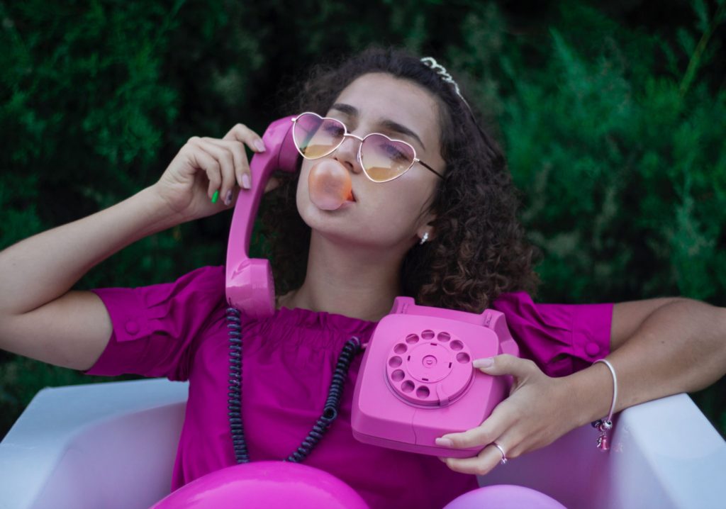 Lounging in and around pink is fun