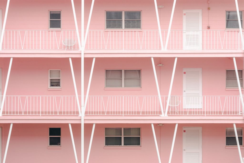 Pink apartments