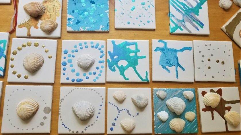 Create seashell art