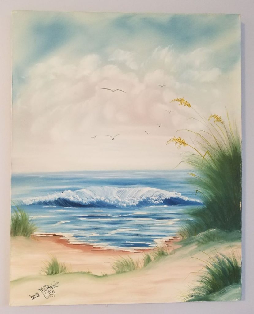 Create a calm nursery with pleasant coastal artwork