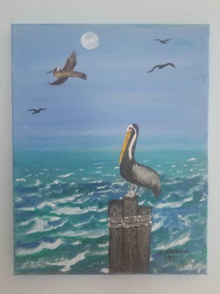 Painting of a pelican