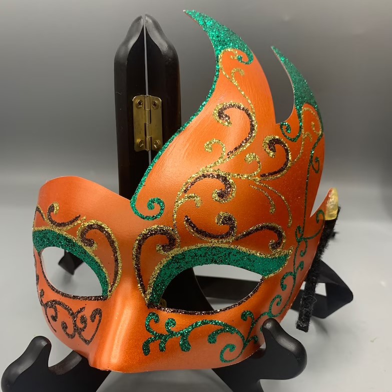 Orange Venetian mask
