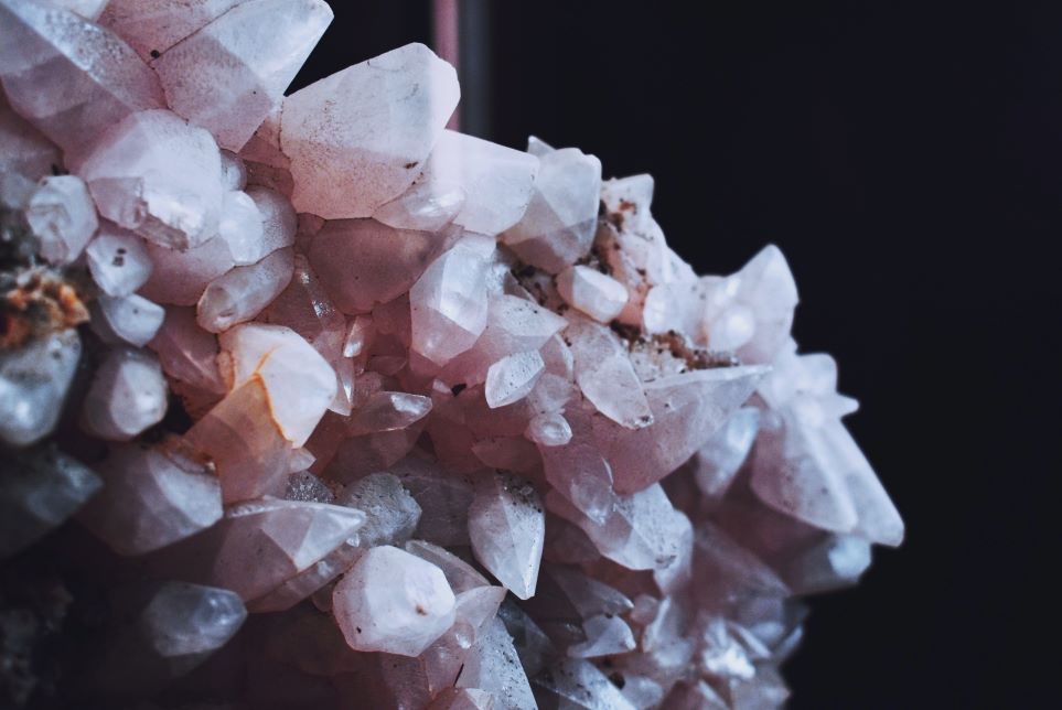 Rose quartz close up