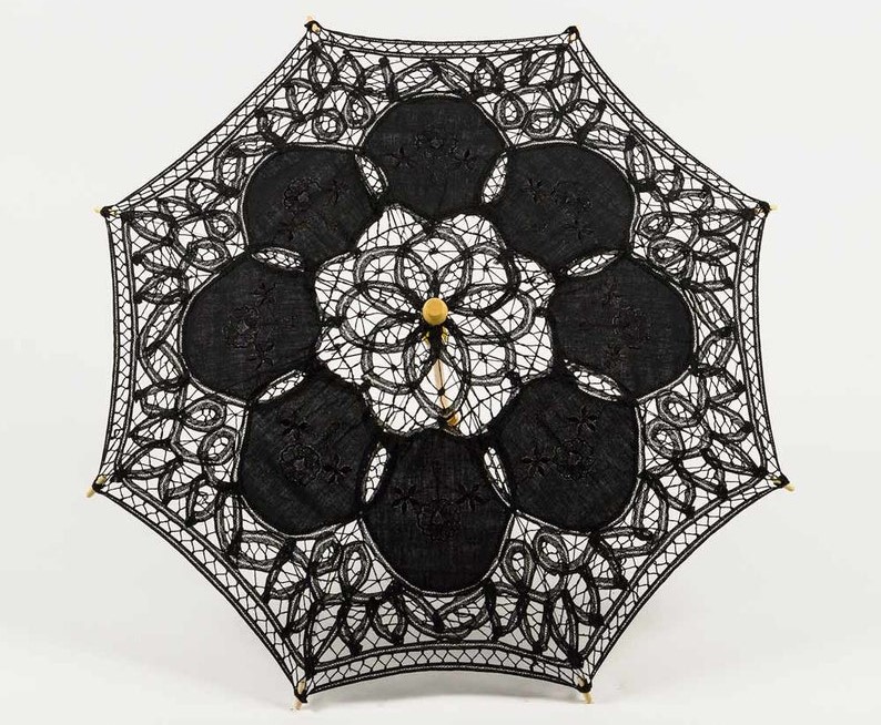Black lace parasol