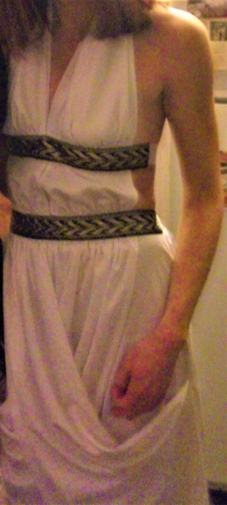 Spartan queen costume worn