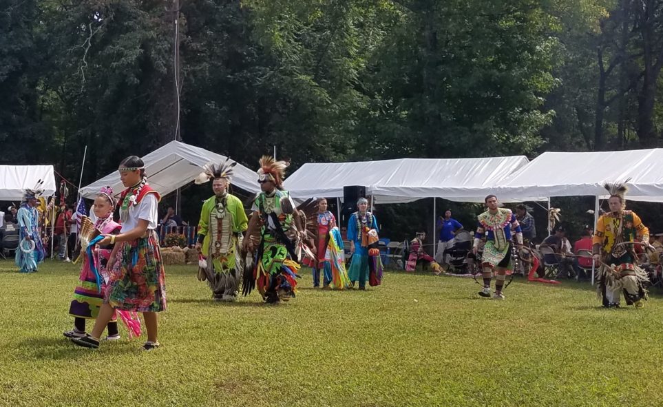 Participants in Guilford Native American Association Pow Wow