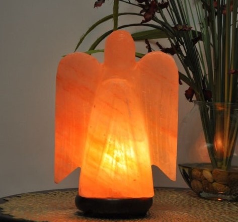 Angel salt lamp