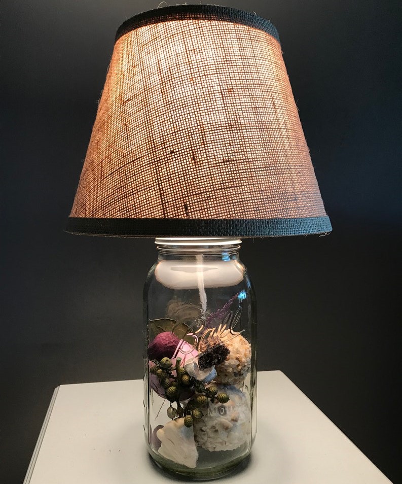 Mason jar lamp