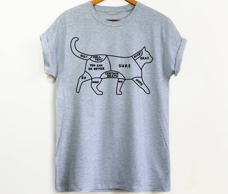 Cat petting T-shirt guide