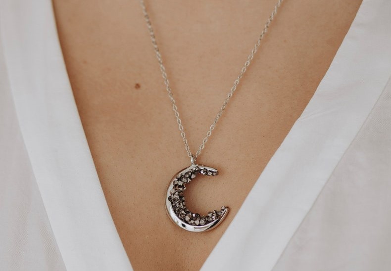 Crystal moon necklace
