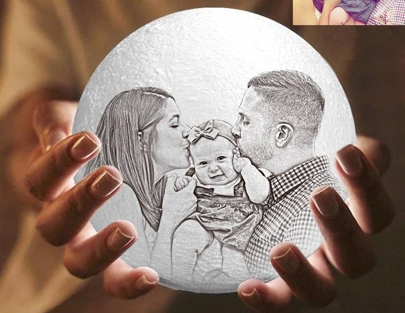 Personalized moon lamp