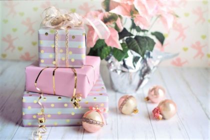 Pink Christmas decorations