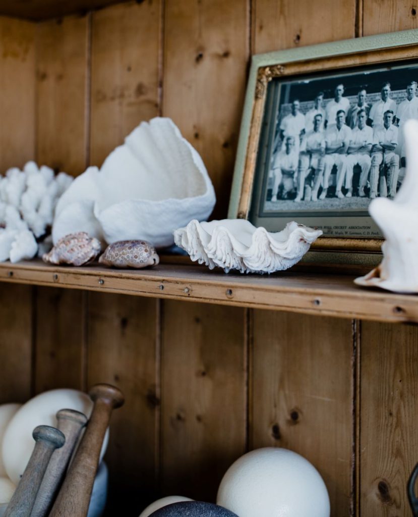 Gratitude shrine on shelf