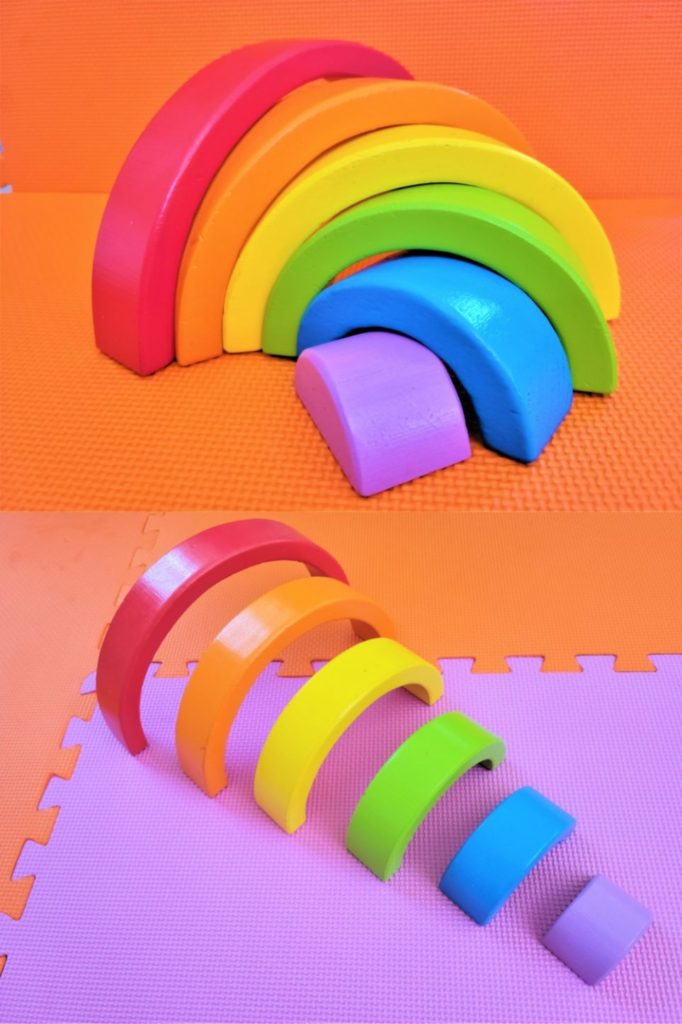 Montessori stacking rainbow