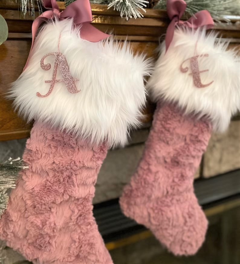 Fuzzy pink stockings