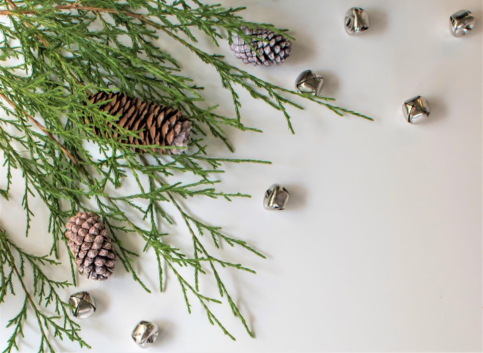 Tinkle bells and evergreen branch
