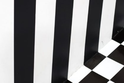Black and white striped decor