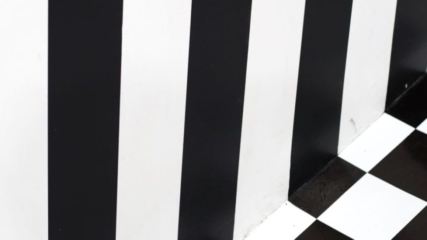 Black and white striped decor