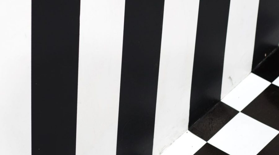 Black and white striped decor