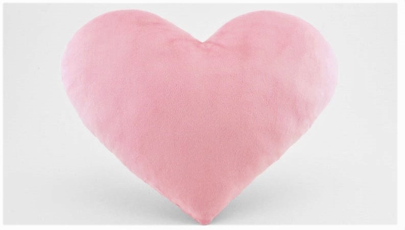 baby pink plush heart pillow