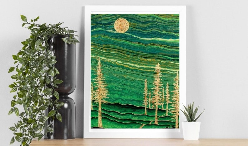 Emerald forest art print