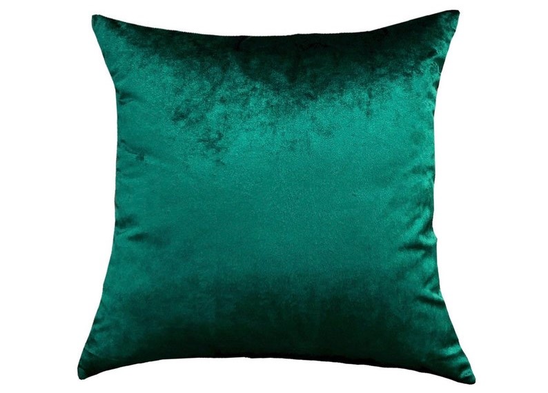 Emerald green velvet throw pillow cover