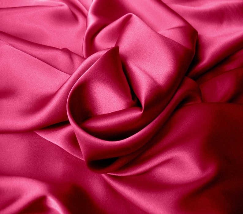 raspberry satin pillow case