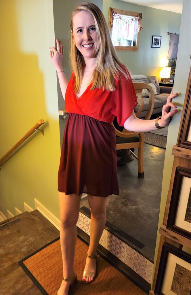 Ashley in lovecore red and maroon