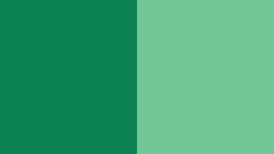 Emerald green and sage green