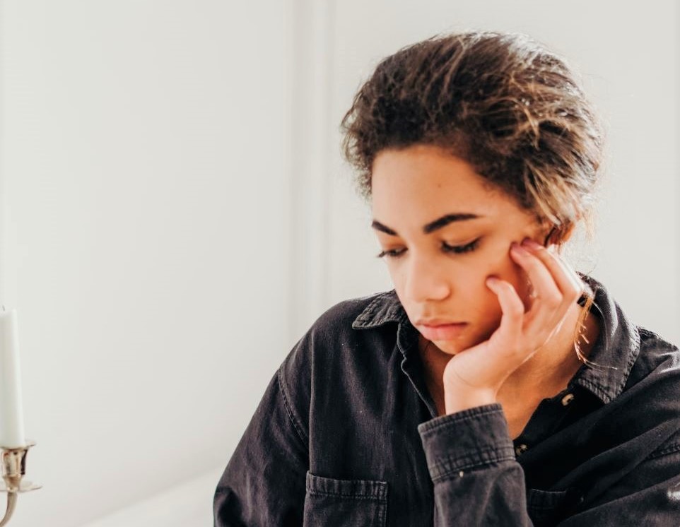 Woman feeling unaccomplished