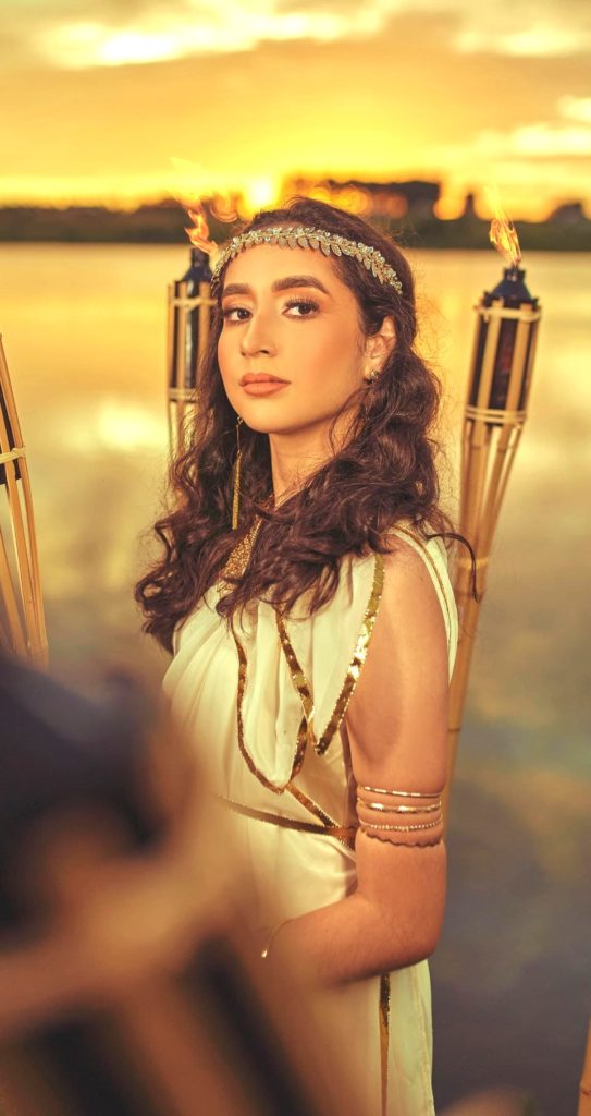 Woman dressed as an ancient Greek