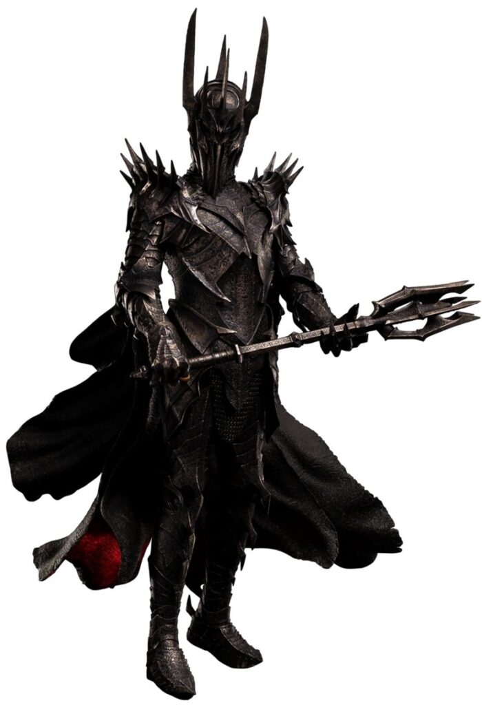 Image of Sauron in full armor, holding mace